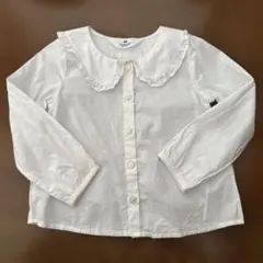 H&M フリル付き襟 長袖シャツ