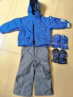SALOMON キッズ スキーウェア100cm 上下セット グローブ付きのサムネイル