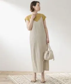 【未使用に近い】F by ROSSO リネンレーヨンキャミワンピース