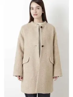 ☆即完売品☆プレット×ヒューマンウーマン　モコファーリバーシブルコート アウター