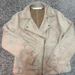 Ray Cassin ベージュ ダブルライダースジャケット