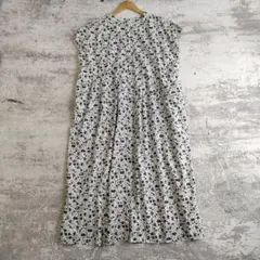 極美品/サンバレー/2way コットンボイル総柄プリントギャザーワンピースのサムネイル