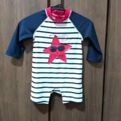 ベビー水着 6-12ヶ月 ストライプ柄