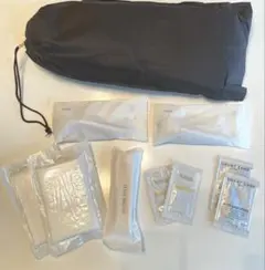 【未使用】使い捨てブラウン色のスリッパ、使い捨てレーザー他　メンズ旅行用グッズ