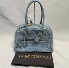 J & M DAVIDSON クロコ調 ハンドバッグ