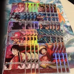 ワンピースカード　赤　sr 4枚　40枚　セット　ルフィ　チョッパー　マルコ
