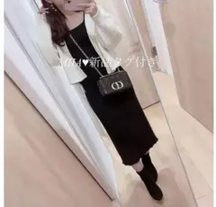 【新品】MIIA 大人気完売品 バックレースアップニットカーディガン