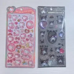 うるちゅるポップシール　サンリオ　キティ　キラキララインストーンシール　クロミ