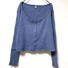 21c481 UNIQLO ユニクロ　コットンリブクロップドカーデガン　3XL