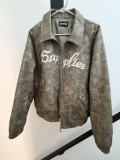 Cross Switching Faux Leather Blousonのサムネイル