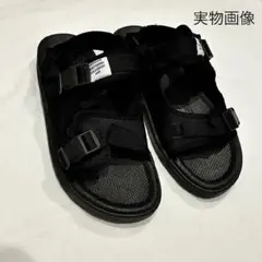 セール★サンダル メンズ ブラック 27.5㎝ 厚底 スポーツサンダル 釣り 黒