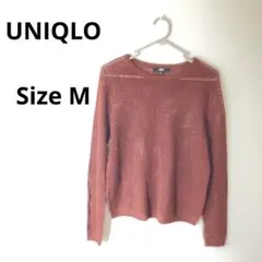 UNIQLO 3Dメッシュクルーネックセーター 麻混 M