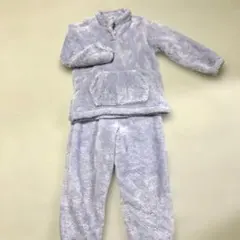 薄紫色フリース上下セットパジャマ