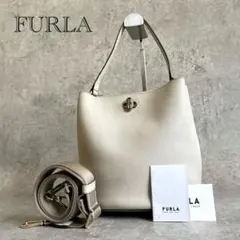 【極美品】FURLA ダナエ バケット 2way ハンドバッグ ショルダーバッグ