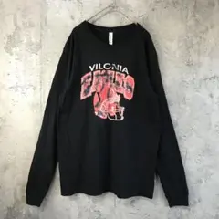 B1375古着　ロンT 黒　90s Y2K