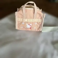 FamiliarLesportsac ピンクウサギ刺繍バッグ