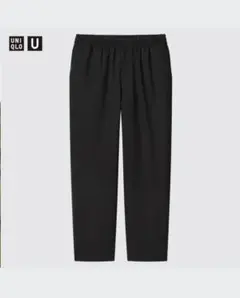 【美品】 UNIQLO U フランネルイージーワイドフィットパンツ ブラック L