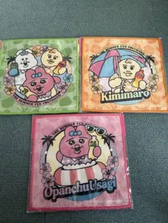 サントリー×可哀想に！ おぱんちゅうさぎ　オリジナルハンドタオル　3種