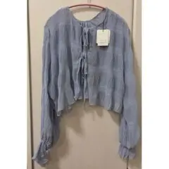 GRL 前後2Wayプリーツシフォンリボンボレロ fo1910