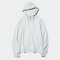 美品　ユニクロ　エアリズムUVカットメッシュフルジップパーカ　ホワイト　XL