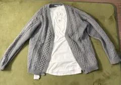 （新品試着のみ）グレー カーディガン Lサイズ（ikka）