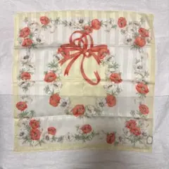 Christian Dior 花柄ハンカチ イエロー