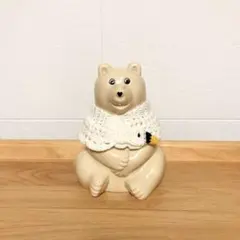 しろくま貯金箱　白鳥つけ襟