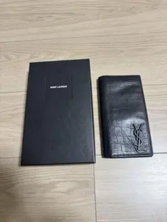 SAINT LAURENT クロコブラックレザー 長財布