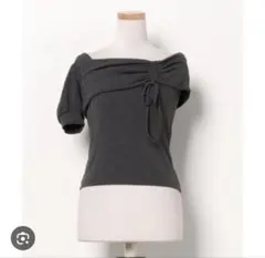 herlipto one-shoulder Jersey Tops グレー Sのサムネイル
