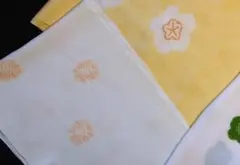 未使用★銀座「くのや」正絹★贅沢な絞り帯揚げ★薄い白緑梅花縮緬しぼり日本製志ま亀