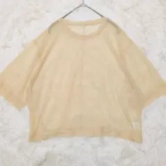 カプリシュレマージュ【極美品】シアーチュールカットソー ベージュ 春夏のサムネイル