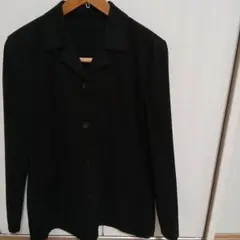 黒 上質の人工皮革ジャケット