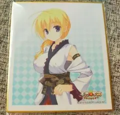 千恋*万花 ミニ色紙 ゆずソフトコラボカフェミニ色紙　サイン有 希少 ゆずソフト 千恋*万花 田心屋 馬庭芦花 むりりん先生描き下ろし