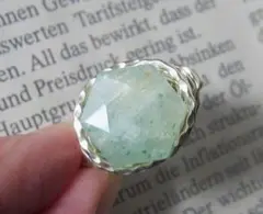 グリーンアベンチュリン六芒星リング☆指輪GOLD天然石ハンドメイド