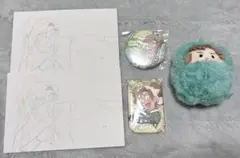 忍たま乱太郎　善法寺伊作　体験展　原画ポストカード　エッグ缶バッジ　たぴぬい