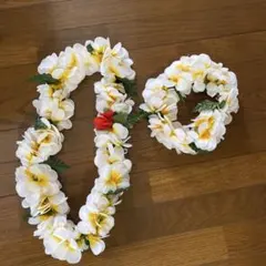 フラダンス用レイ（ 白と黄色の花）