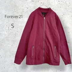 【Forever21】　スウェット生地　ブルゾン風　ジップアップ　羽織り　Sのサムネイル