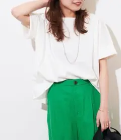 relume ADDICTポンチクルーネックタックプルオーバー ホワイト