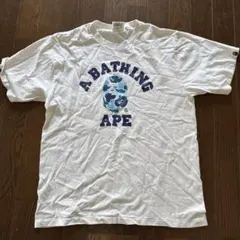 A BATHING APE Tシャツ ブルーカモ柄 M - メルカリ
