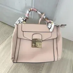 美品 &chouette ピンク ソフトフォルム ハンドバッグ ショルダーバッグ 