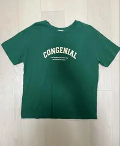 CONGENIAL ロゴプリント 半袖Tシャツ グリーン