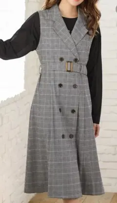 ジャンパースカート★グレーチェック