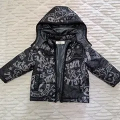 é.a.B ブラック プリント柄 ダウンコート 90センチ