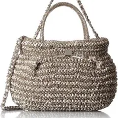 美品 アンテプリマ ワイヤーバック ハンドバッグ ショルダー 3WAY ゴールド