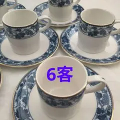 NIKKO ニッコー ダブルフェニックス葡萄カップ&ソーサー　稀少❗️筒型　6客