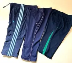 スポーツハーフパンツレディースM3枚　ネイビー紺ナイキアディダスプーマジャージ