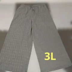 ブラウン ワイドパンツ 3L しまむら