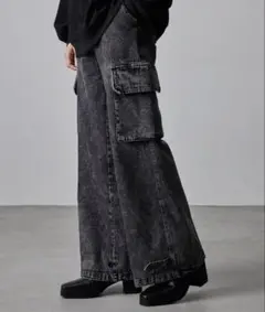 CLEL Flare Cargo Pantsフレア カーゴ パンツ　デニムのサムネイル