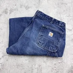 カーハート　ペインターデニムパンツ　古着　インディゴブルー　ボトムス　W40