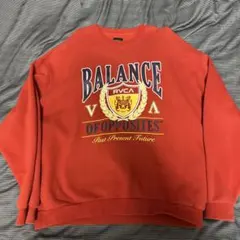 RVCA LIGIG オレンジ クルーネック トレーナー